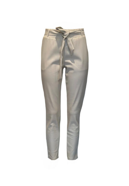 Fake leather pants off white