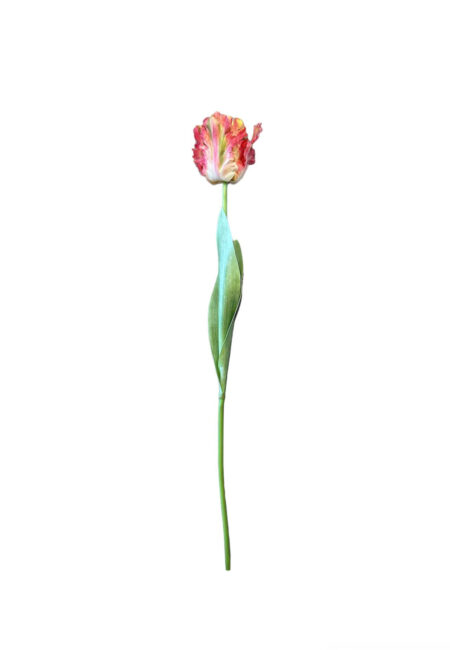 Kunstbloem gerfranjerde tulp roze
