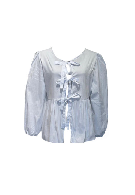 Witte blouse/top met strikjes