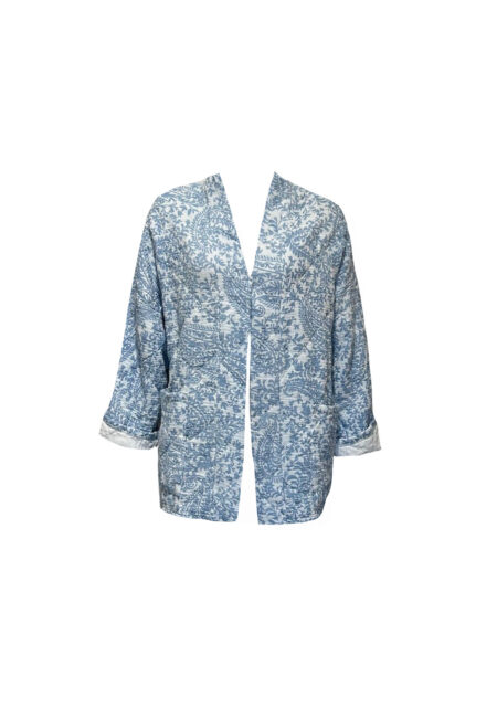 Kimono jasje lichtblauw/wit