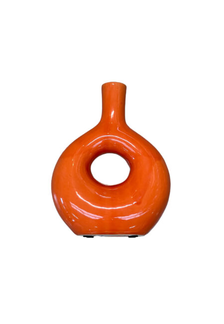 Oranje aardewerk vaas
