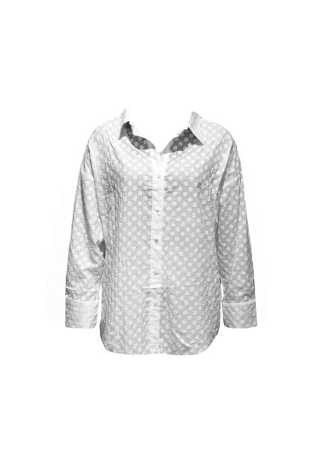 Voile witte katoenen oversized blouse