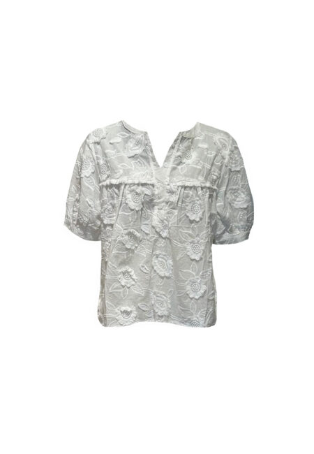 Witte flower blouse