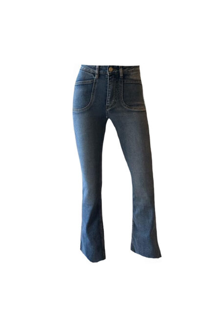 Stretch kick flared jeans