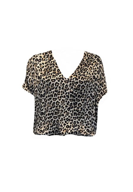 Satijnen top leopard