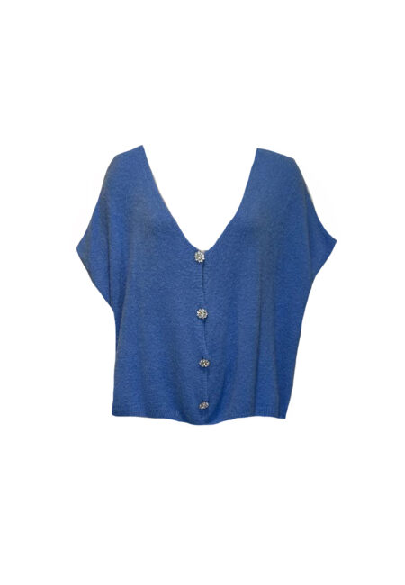 Blauw oversized spencer vest