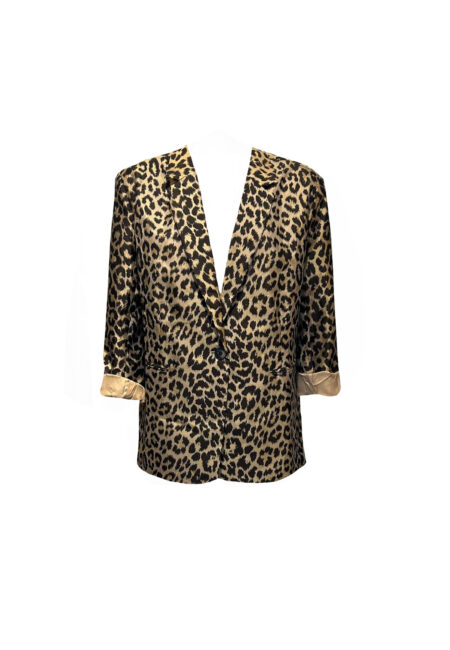 Oversized blazer leopard