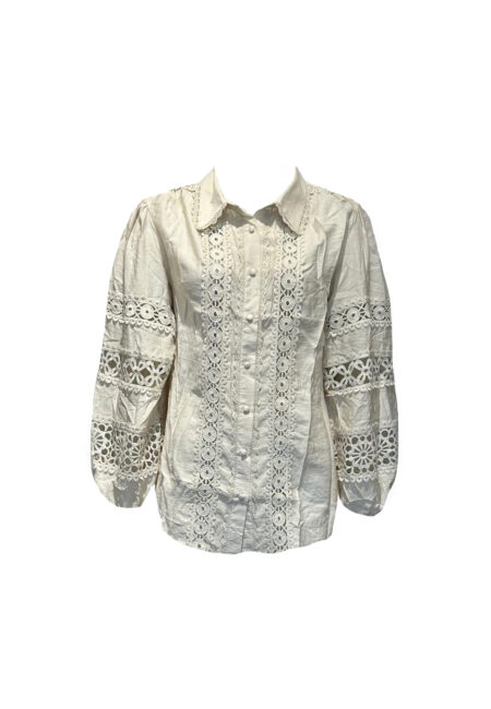 Ecru kanten blouse