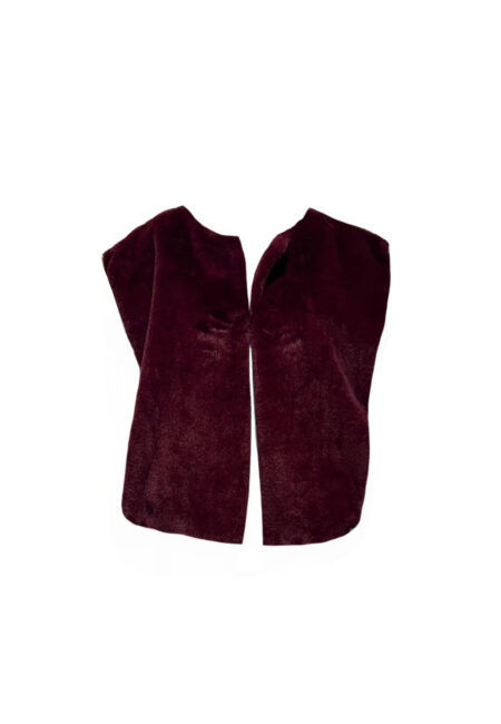 Bordeaux fake fur gilet