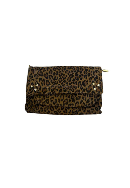 Suède leren tas leopard