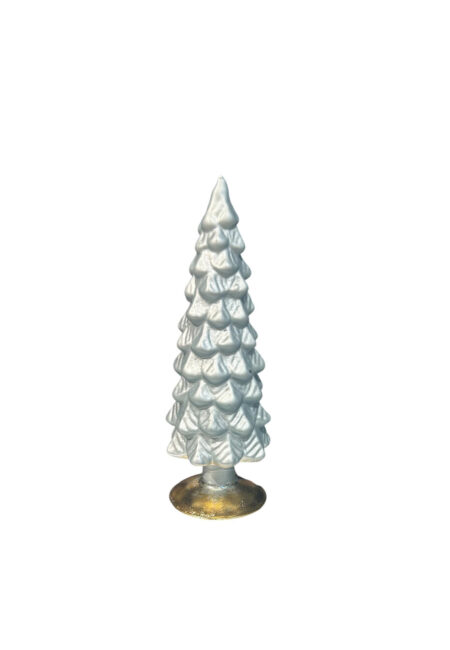 Blauw/zilver glazen sier kerstboom