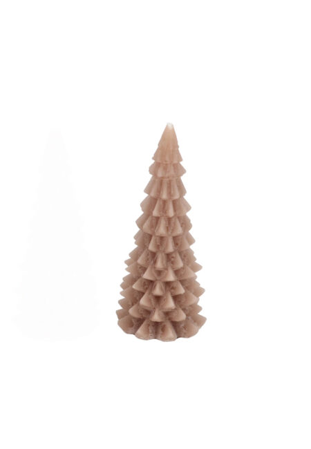 Kerstboom kaars taupe