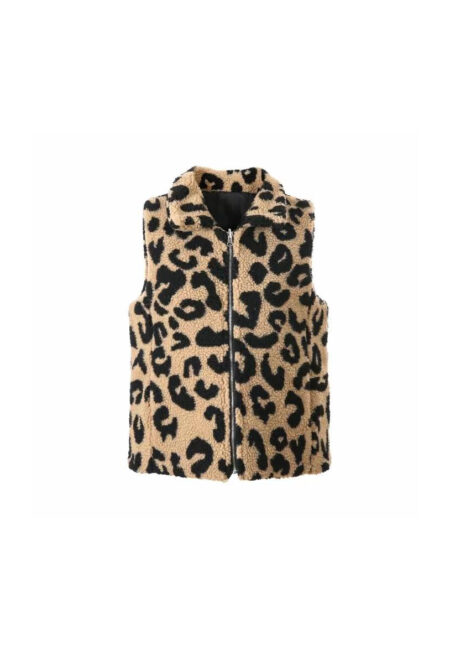 Teddy gilet leopard