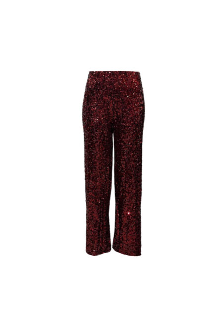 Cerise rode pailletten broek