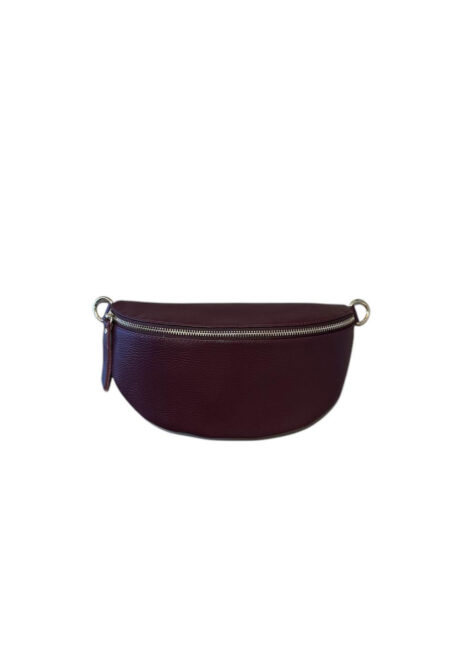 Bordeaux leren crossbody tas