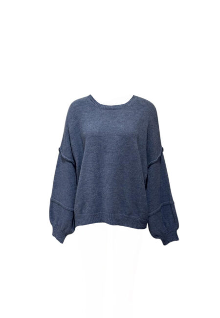 Blauwe oversized trui