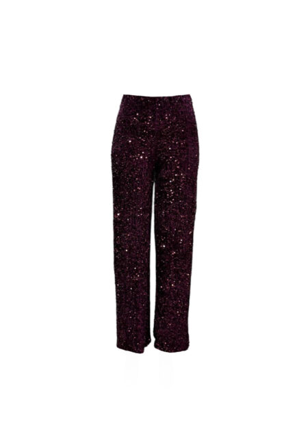 Bordeaux pailletten broek