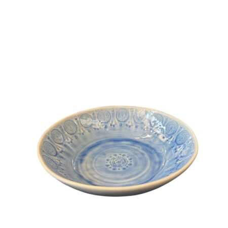 Aardewerk schaaltje blauw