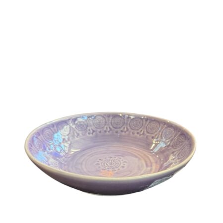 Aardewerk schaaltje lila