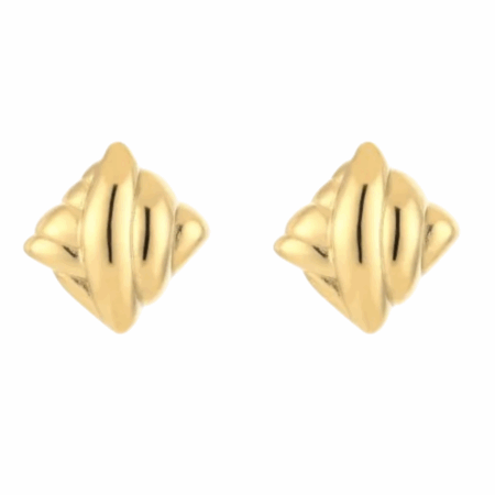 Goudkleurige statement oorbellen met steker