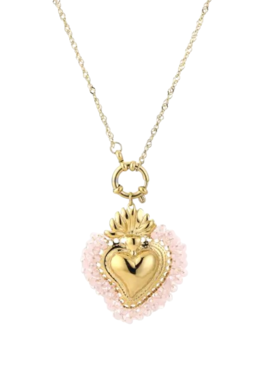 Goudkleurige ketting met hartje