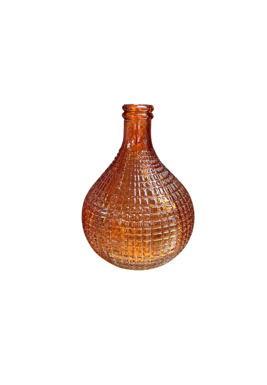 Oranje klein glazen vaasje