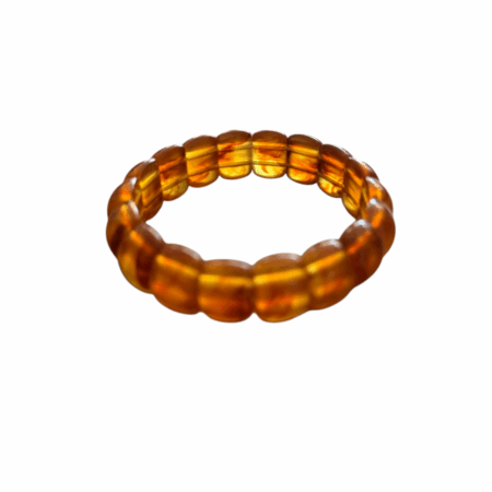 Statement armband met bruine kralen