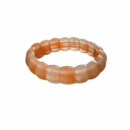 Statement armband met marmerlook kralen