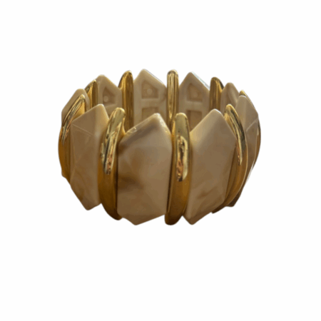 Statement armband met marmerlook