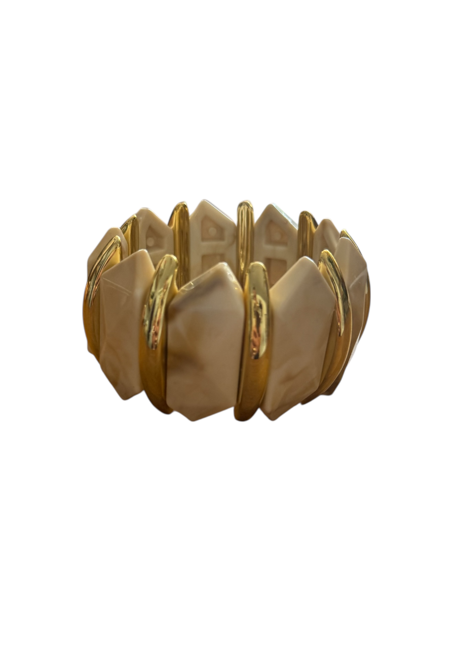 Statement armband met marmerlook