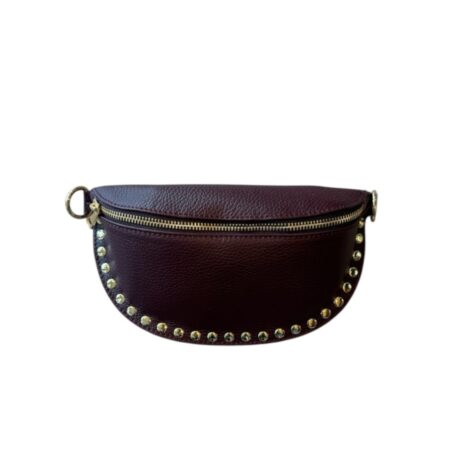 Bordeaux rode leren cross body bag
