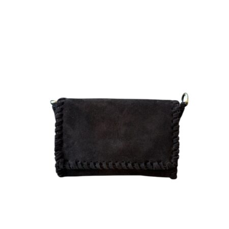 Donkerbruin suède tas