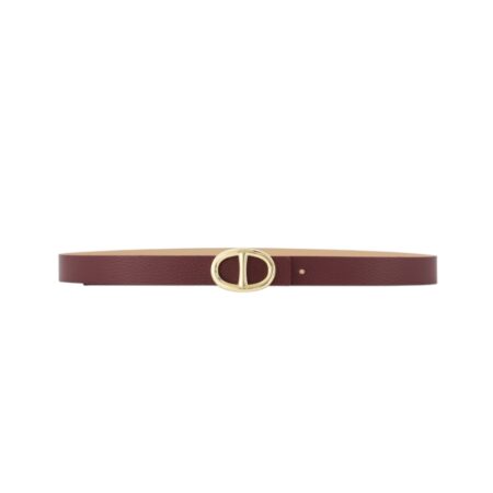 Leren riem bordeaux