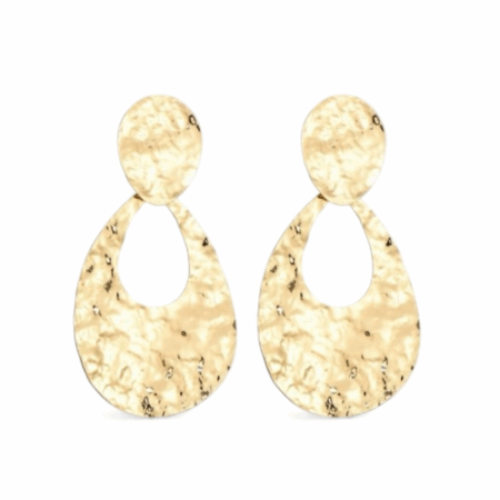 Goudkleurige ovale statement oorbellen
