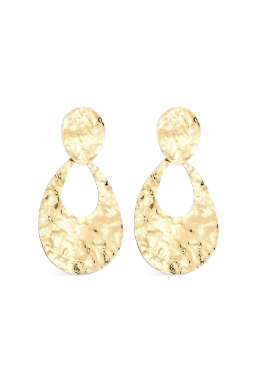Goudkleurige ovale statement oorbellen