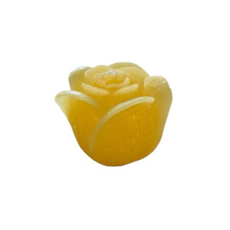 Kleine kaars in bloemvorm, geel