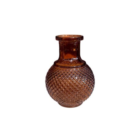 Glazen vaasje donkerbruin