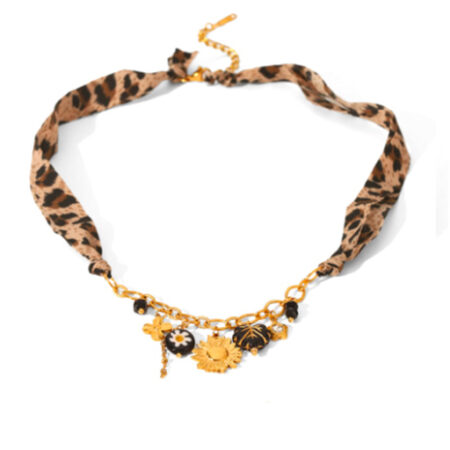 Leopard ketting met bedels