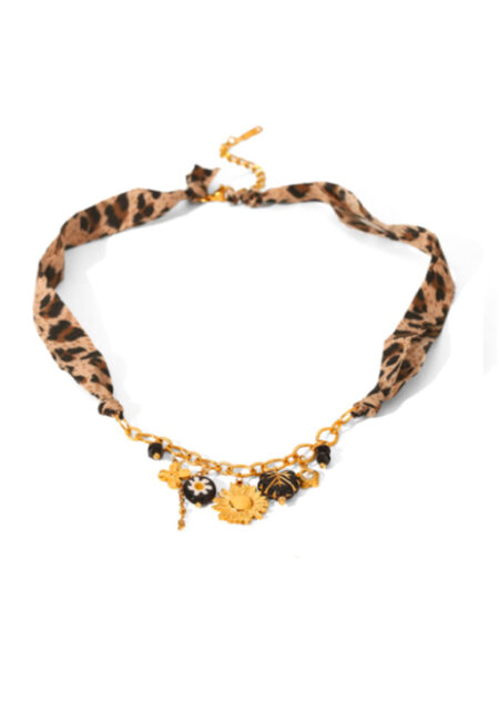 Leopard ketting met bedels