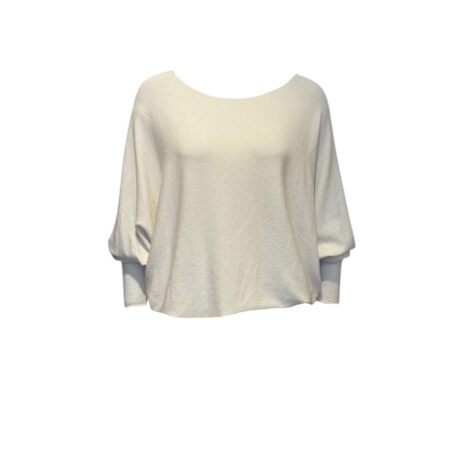 Basic ecru trui off shoulder