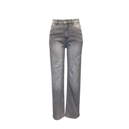 Grijze wide leg jeans high rise