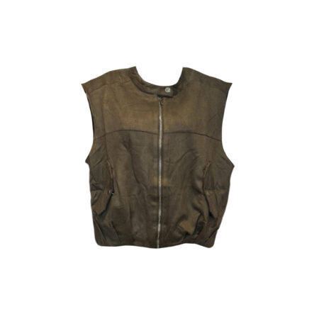 olijfgroen suedine gilet