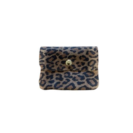 Leren portemonnee leopard