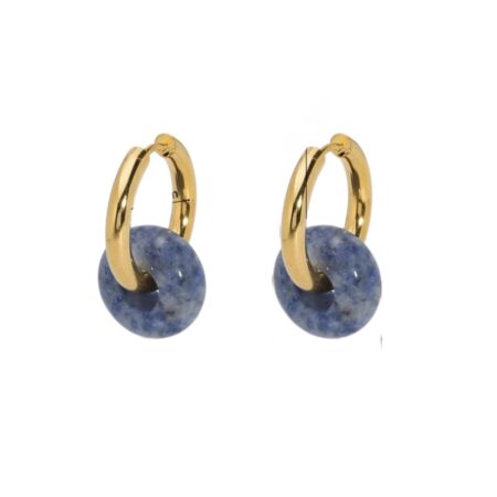 Goudkleurige donut oorbellen