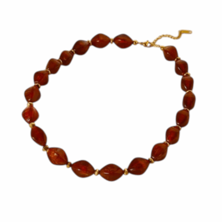 Bruine kralen ketting