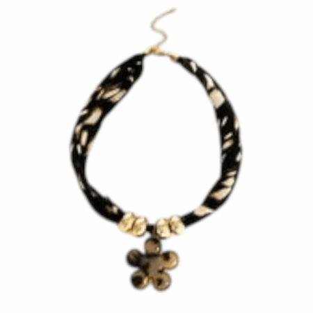 Leopard ketting met bloem