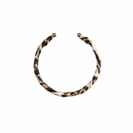Leopard open bangle armband