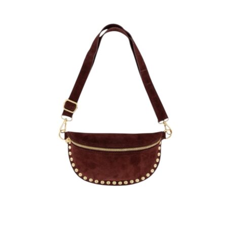 Bordeaux rode suède crossbody bag