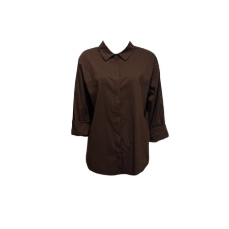 Overhemd blouse chocolade bruin