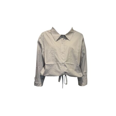 Lichtgrijze blouse met ballon effect